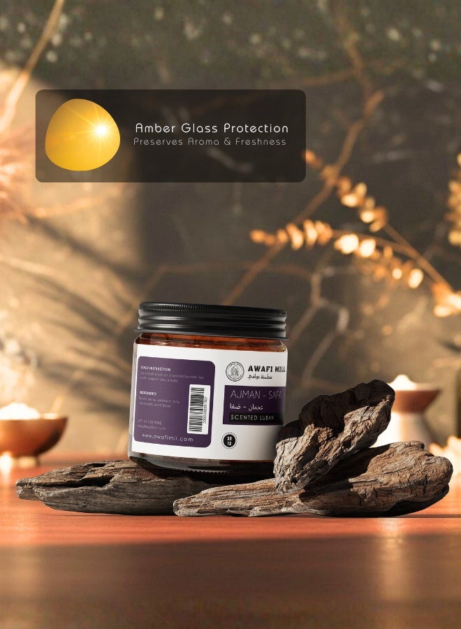 أباميك أوافي ميل عجمان - لبان معطر برائحة الصفا (100 غرام (3.5 أونصة)) | نفحات رقيقة من الورد والمسك النظيف | دفء راتنجي كريمي | مناسب للمباخر التي تعمل بالفحم أو الكهرباء | بخور معطر للمنزل - Image 3